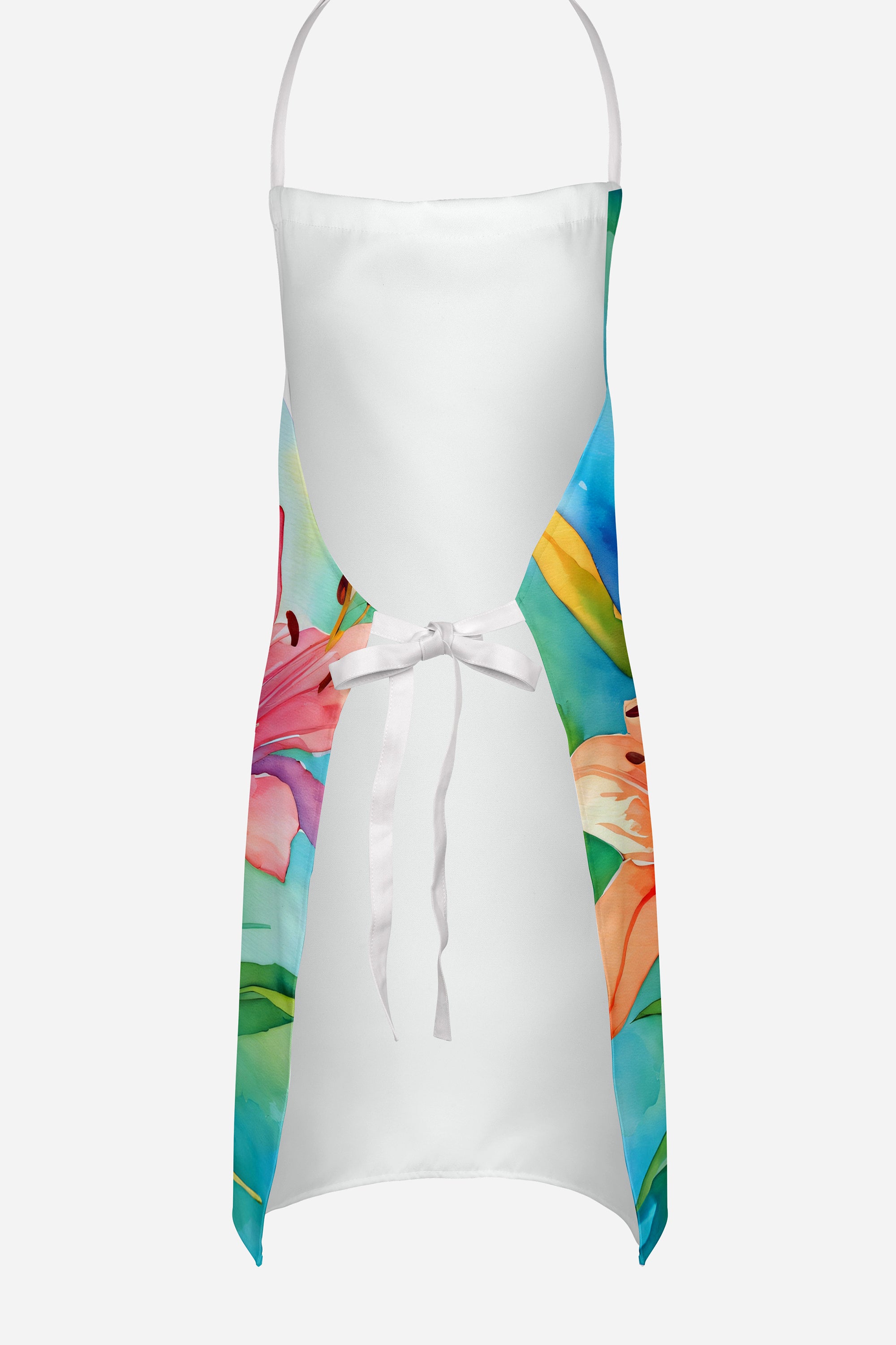 Lilies in Watercolor Apron