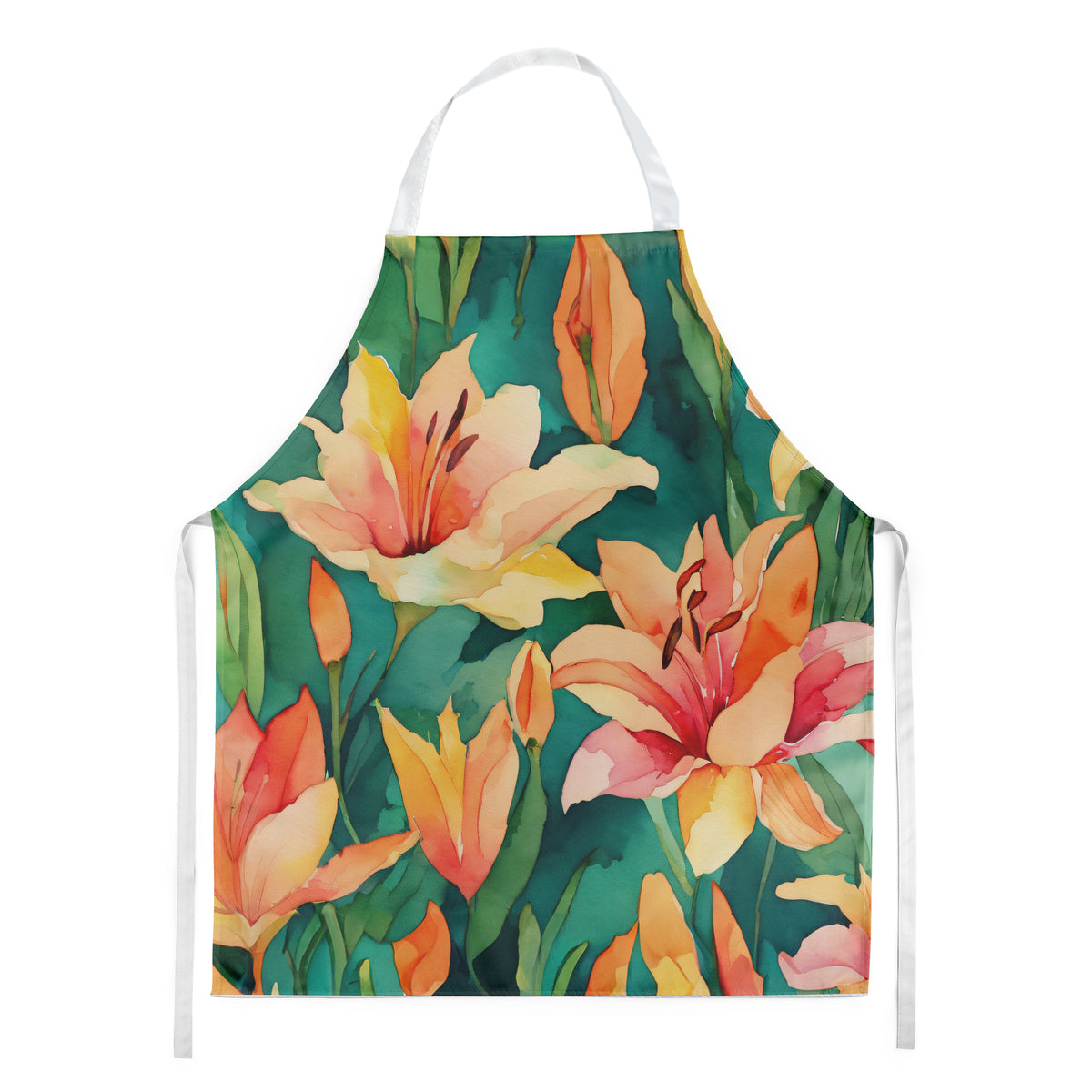 Buy this Lilies in Watercolor Apron