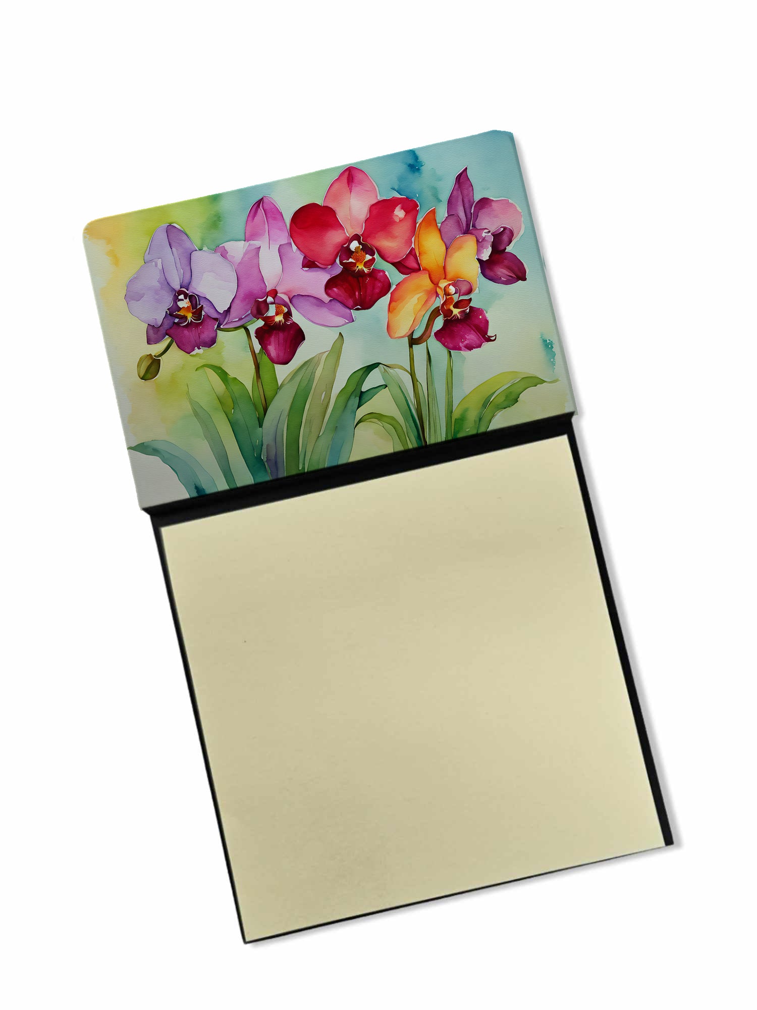 Buy this Orchids in Watercolor Sticky Note Holder