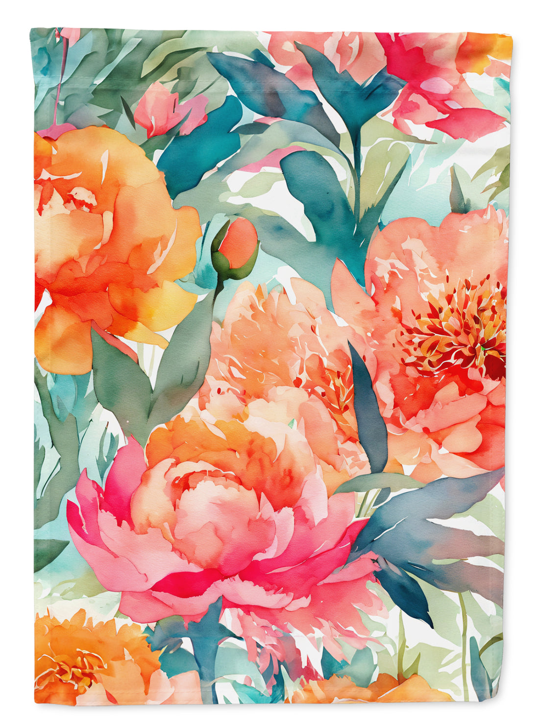 Buy this Peonies in Watercolor House Flag