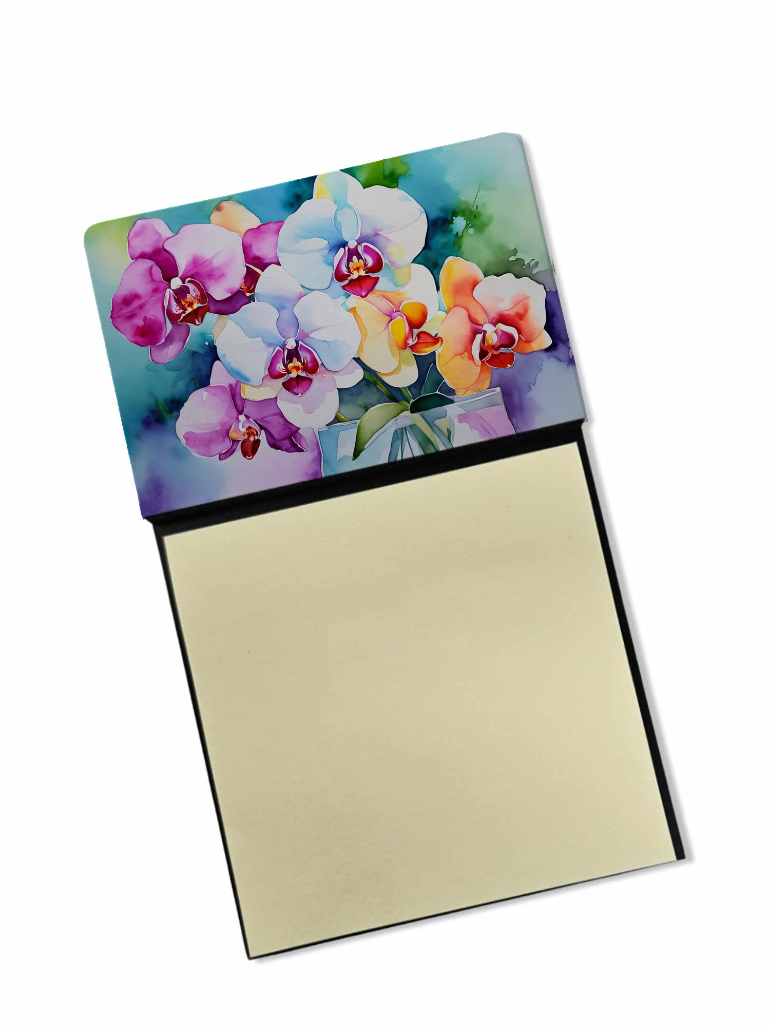 Buy this Orchids in Watercolor Sticky Note Holder