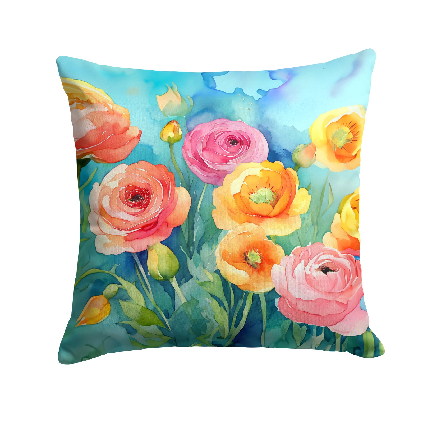 Buy this Ranunculus in Watercolor Throw Pillow