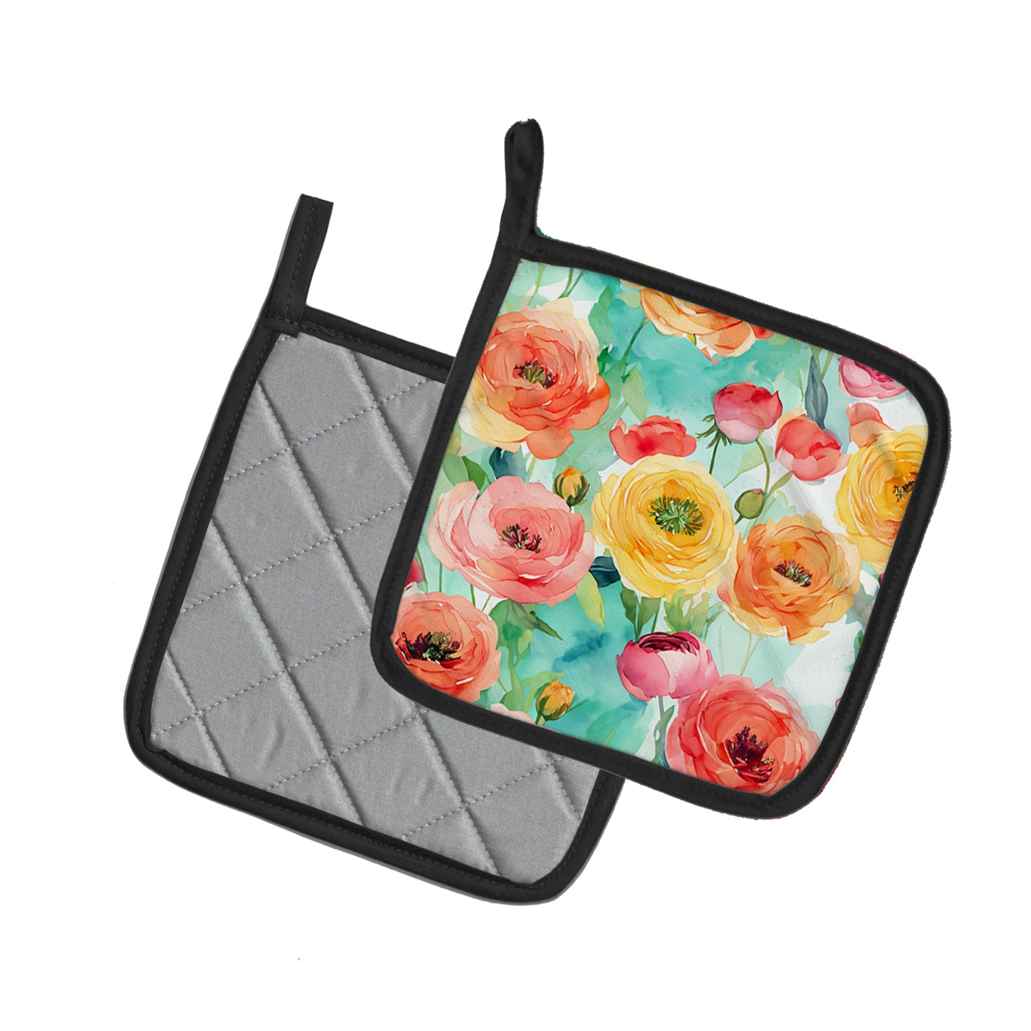 Buy this Ranunculus in Watercolor Pair of Pot Holders