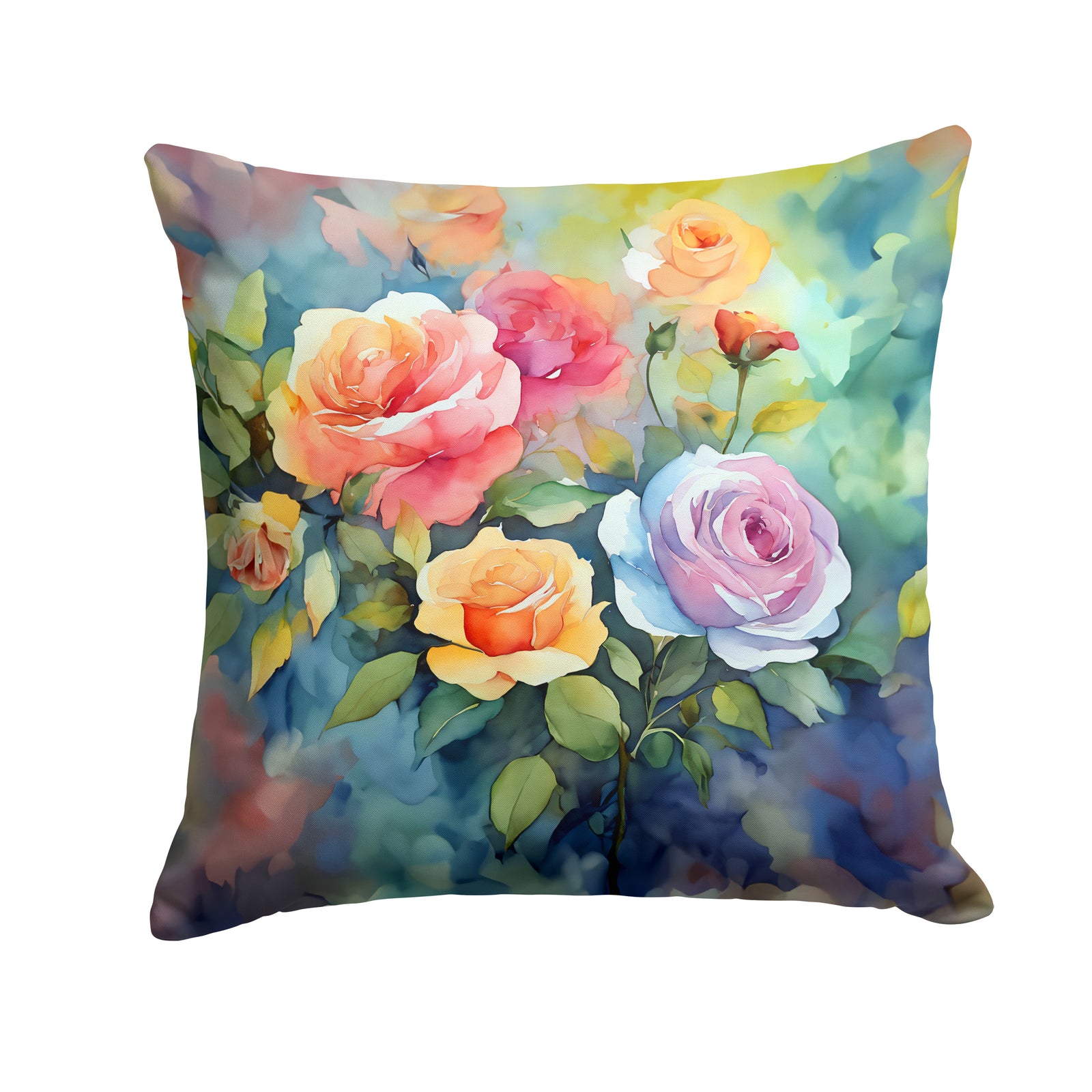 Buy this Roses in Watercolor Throw Pillow