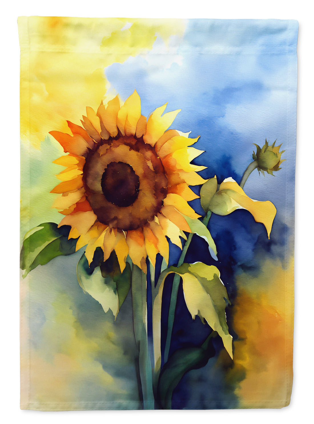 Buy this Sunflowers in Watercolor House Flag