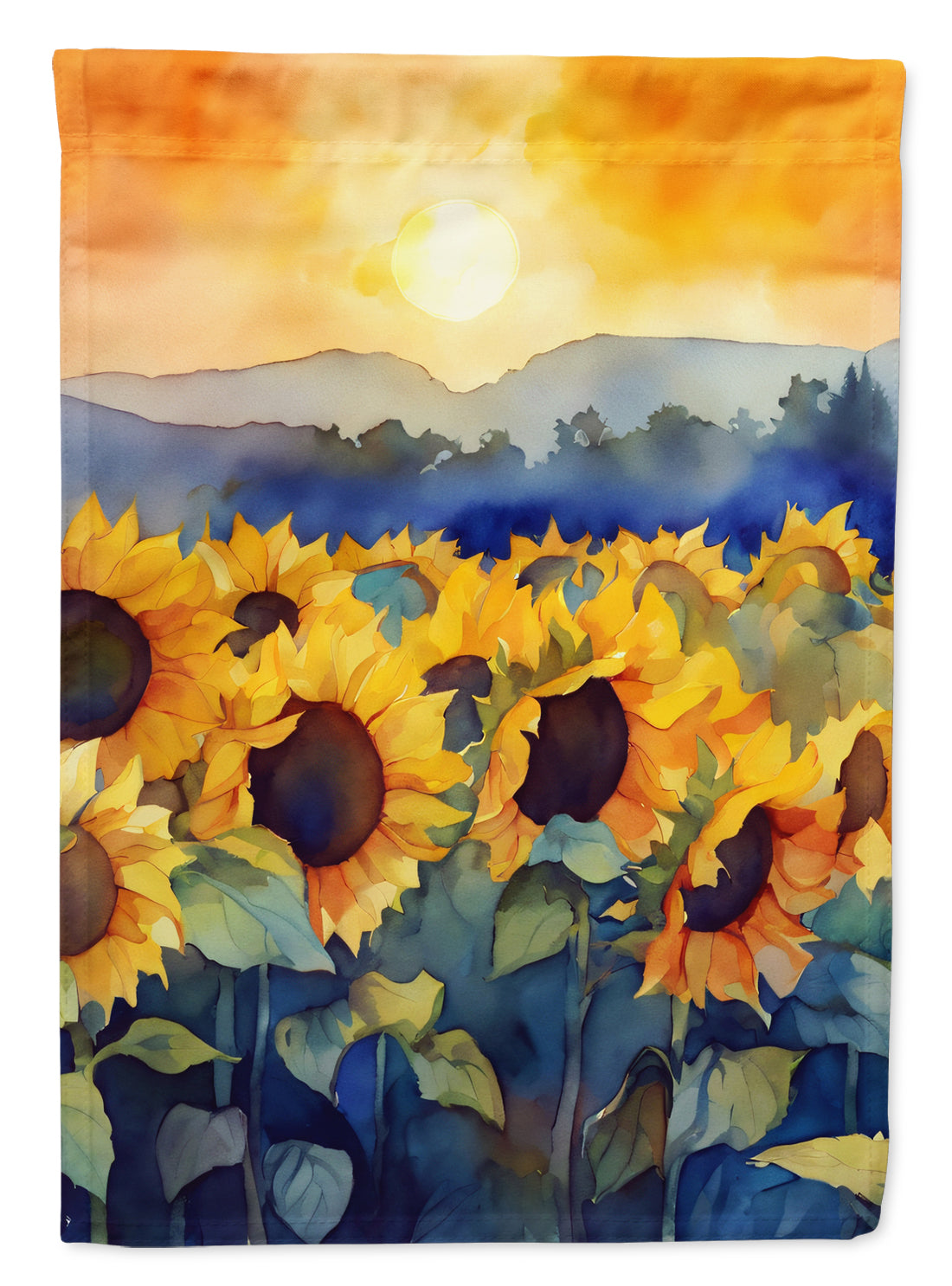 Buy this Sunflowers in Watercolor House Flag