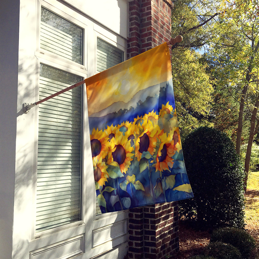 Buy this Sunflowers in Watercolor House Flag