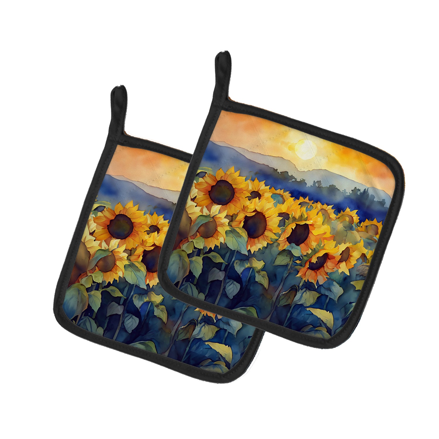 Buy this Sunflowers in Watercolor Pair of Pot Holders