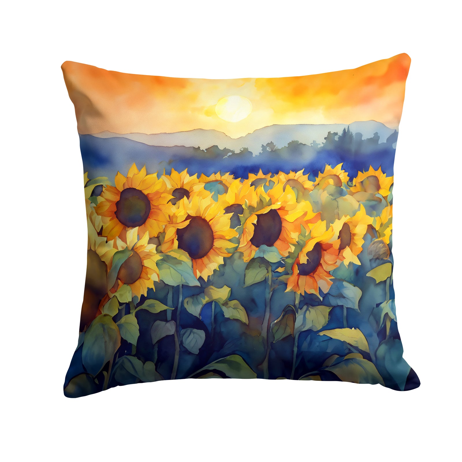 Buy this Sunflowers in Watercolor Throw Pillow