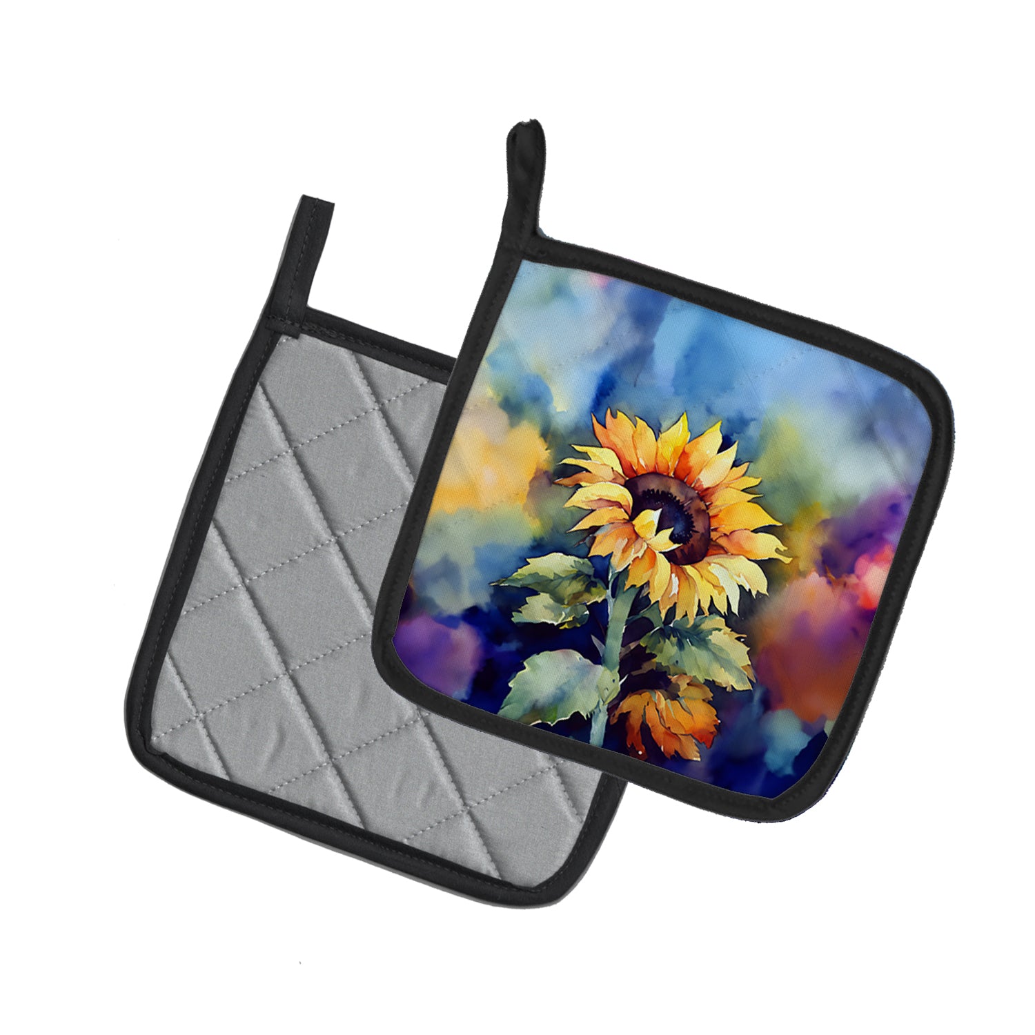 Buy this Sunflowers in Watercolor Pair of Pot Holders