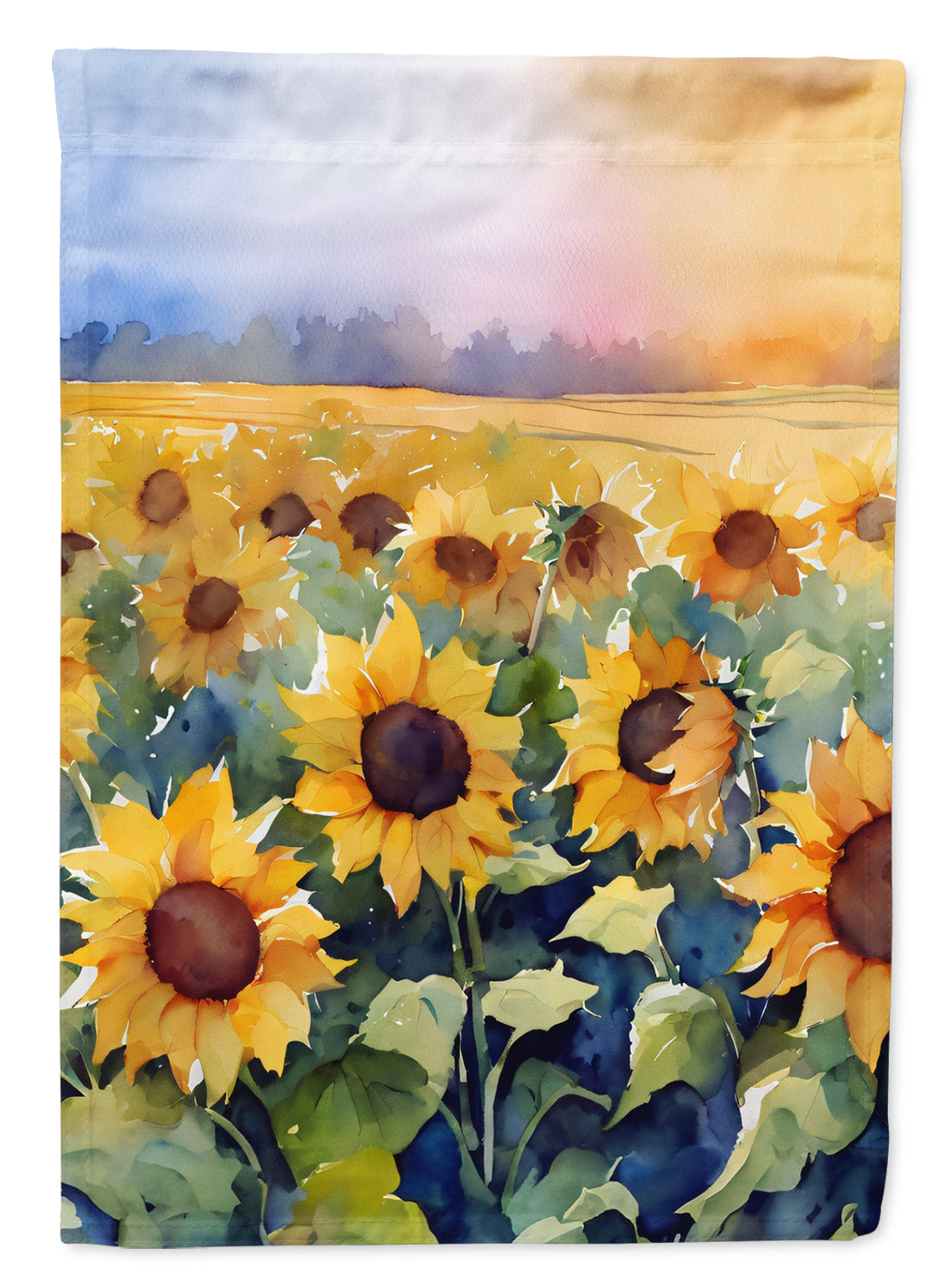 Buy this Sunflowers in Watercolor House Flag