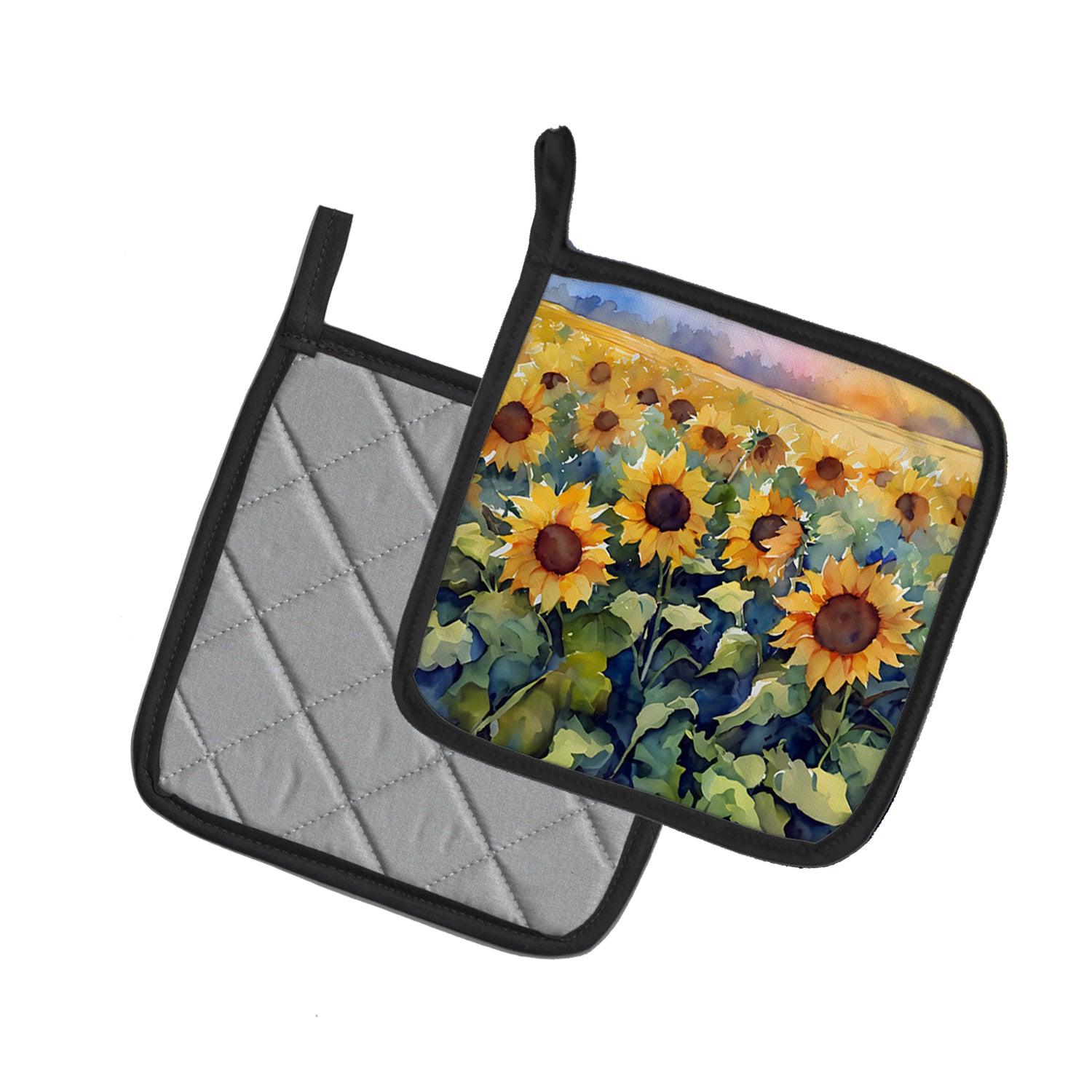 Buy this Sunflowers in Watercolor Pair of Pot Holders