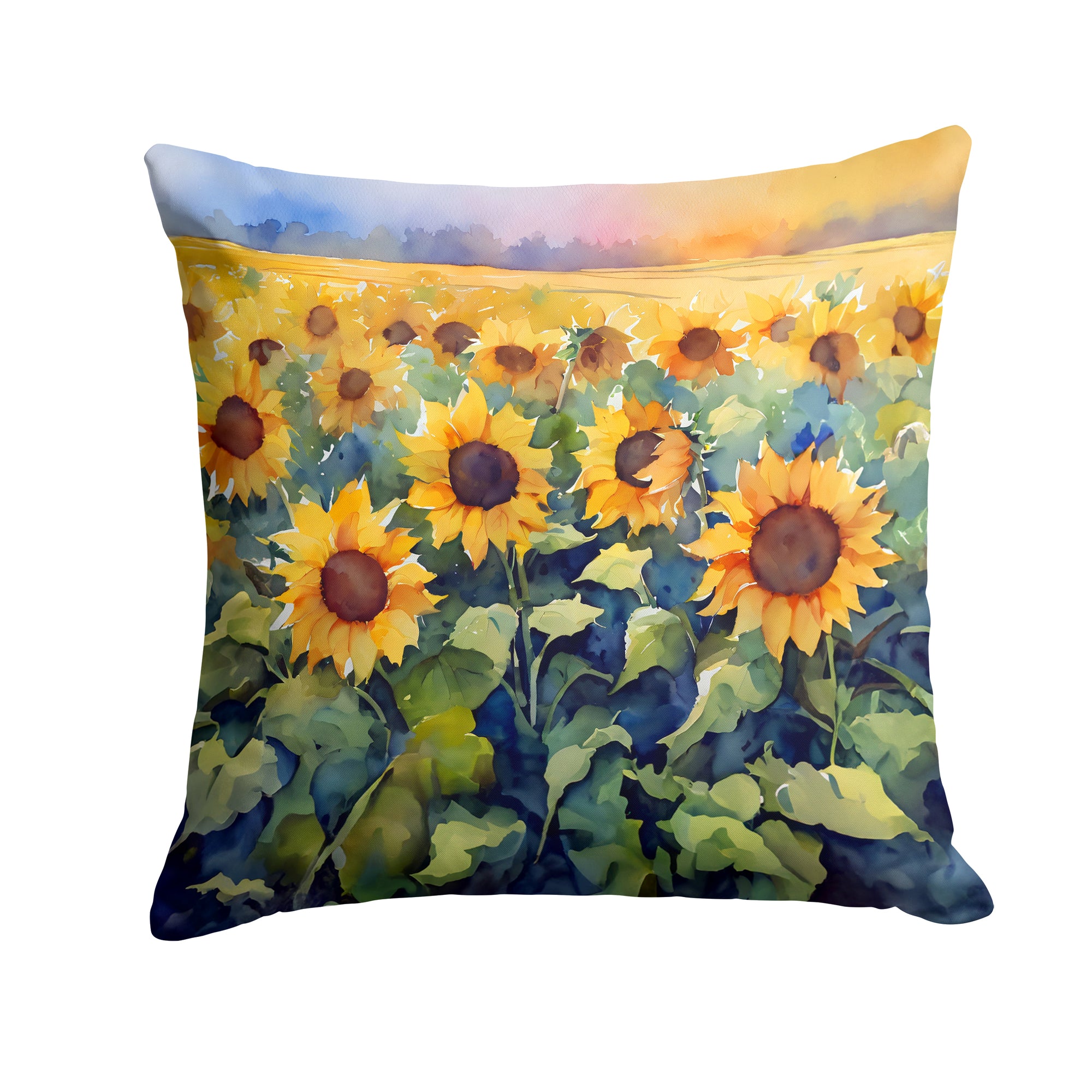 Buy this Sunflowers in Watercolor Throw Pillow