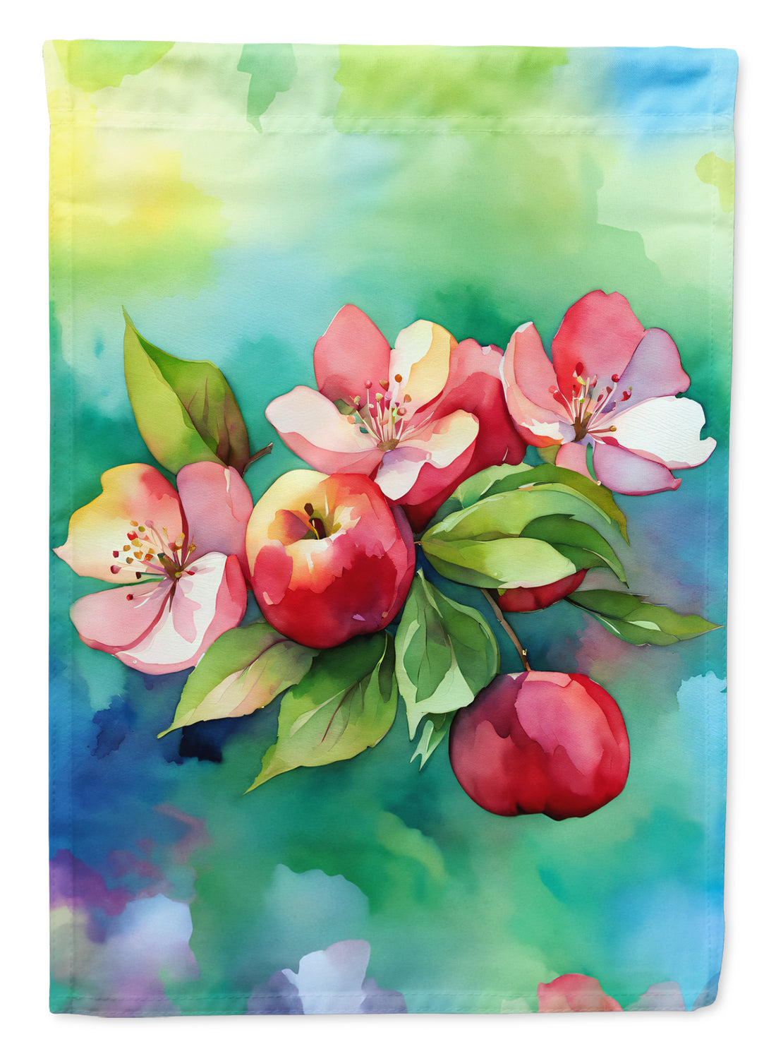 Buy this Arkansas Apple Blossom in Watercolor House Flag