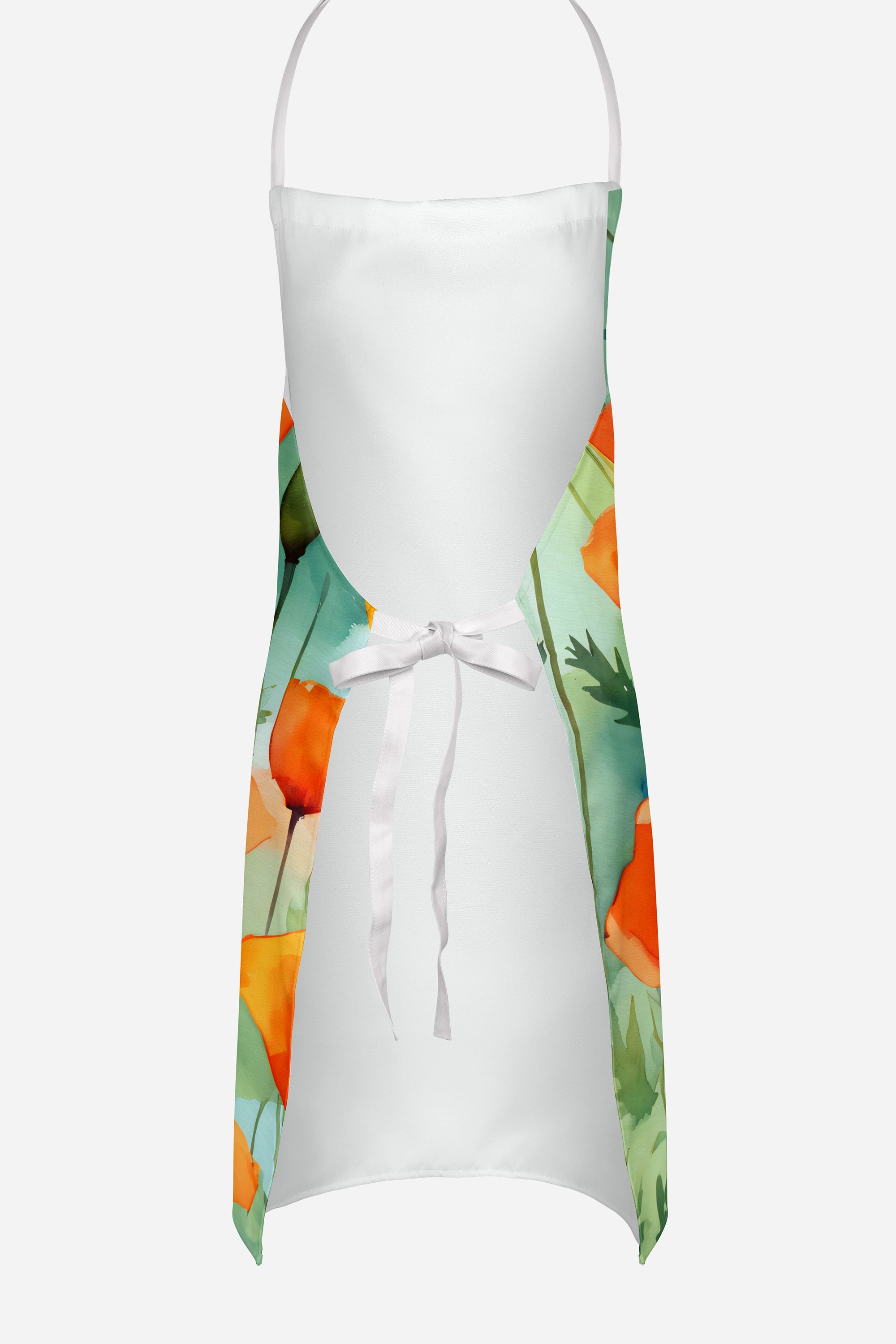 California California Poppies in Watercolor Apron