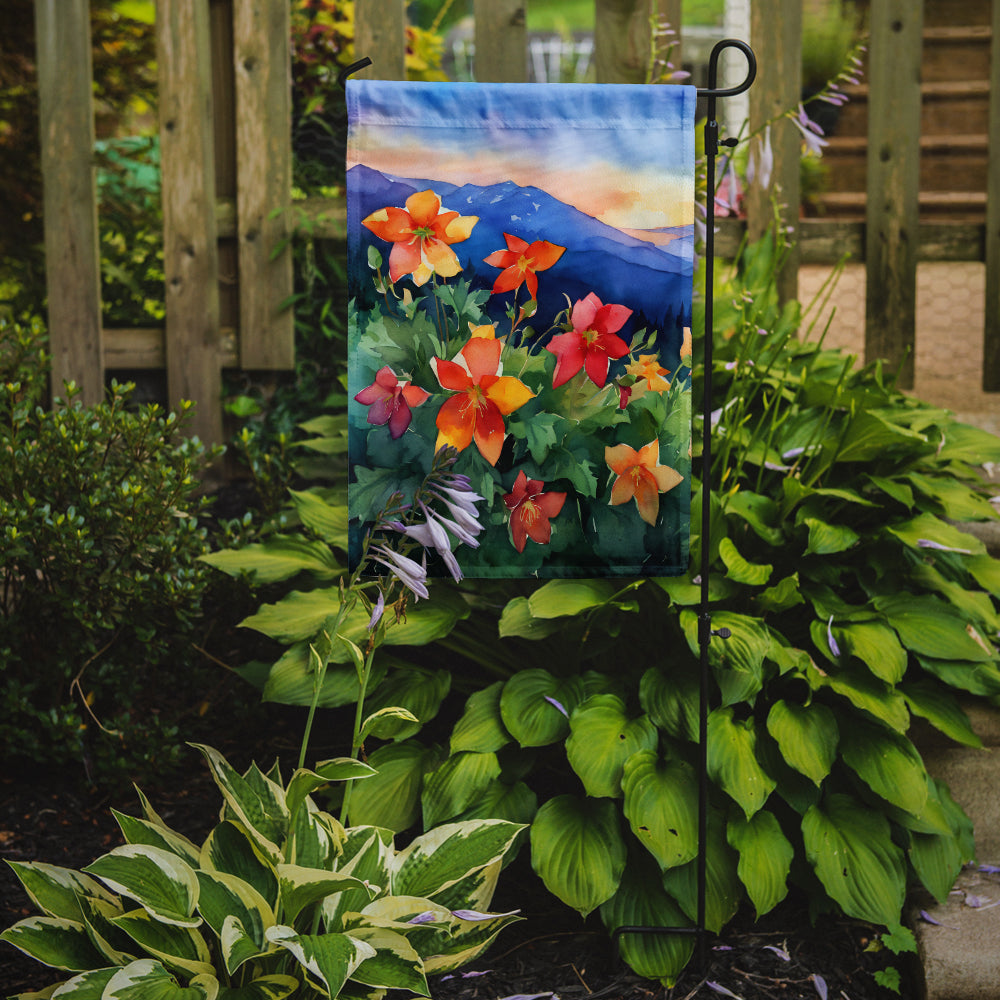 Buy this Colorado Rocky Mountain Columbine in Watercolor Garden Flag