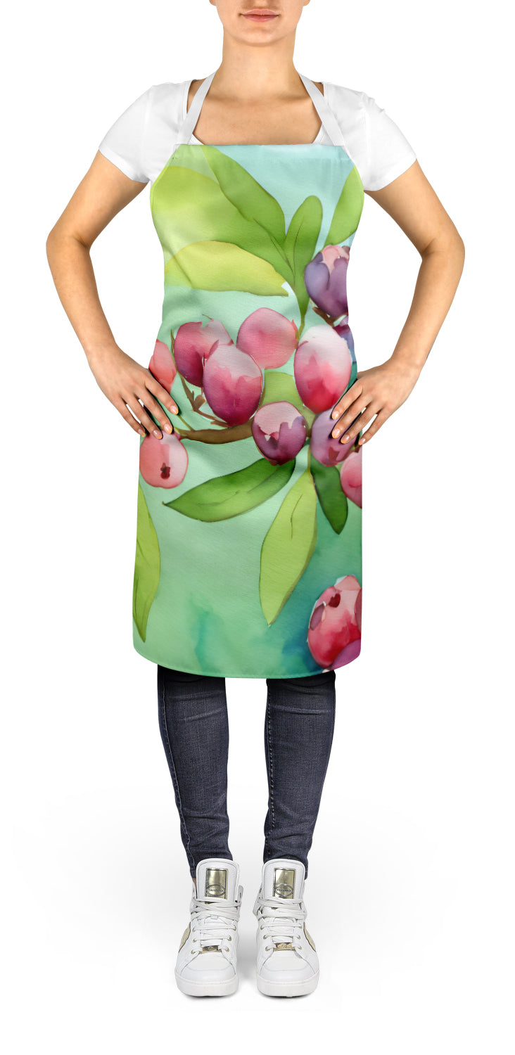 Connecticut Mountain Laurels in Watercolor Apron