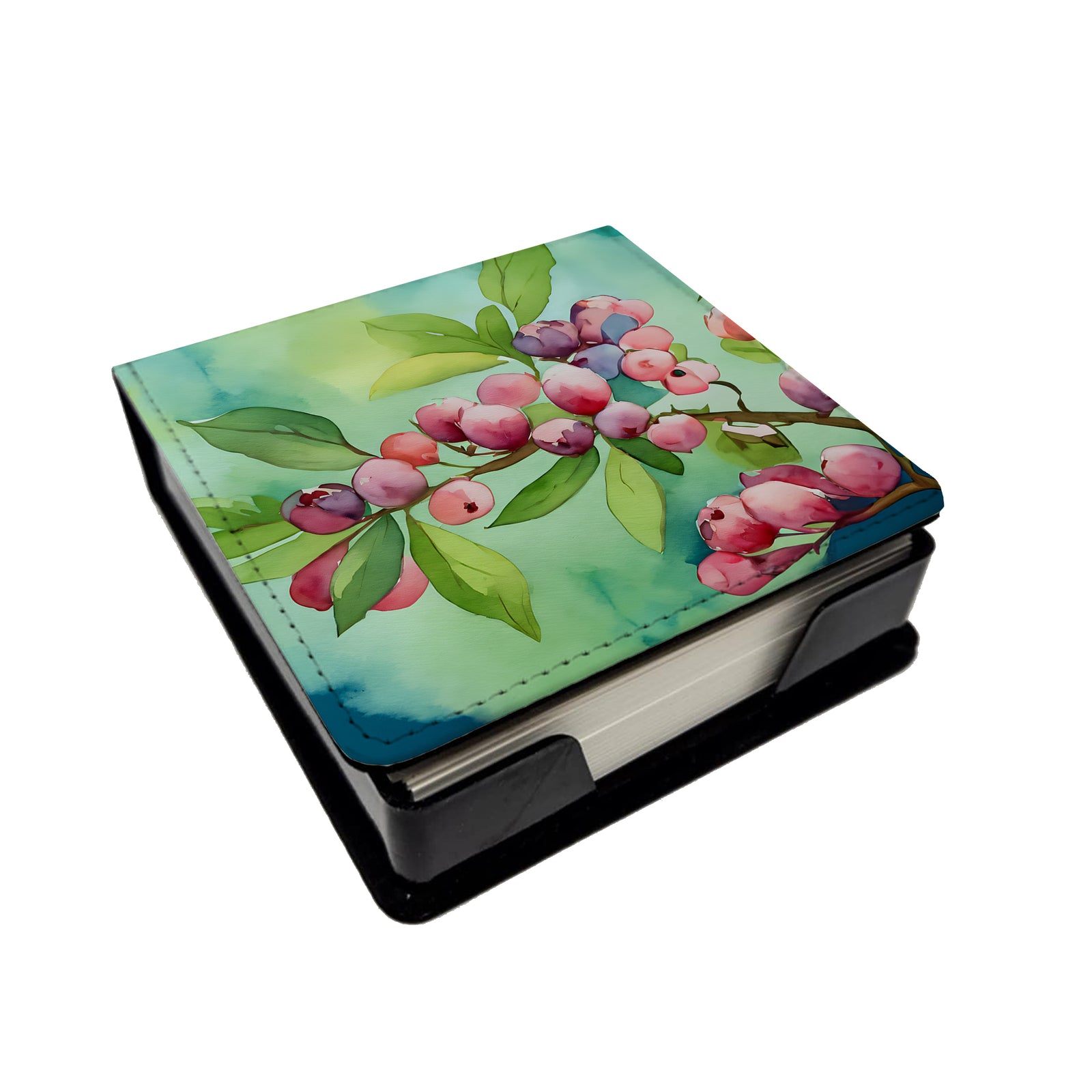 Buy this Connecticut Mountain Laurels in Watercolor PU Leather Note Paper Holder