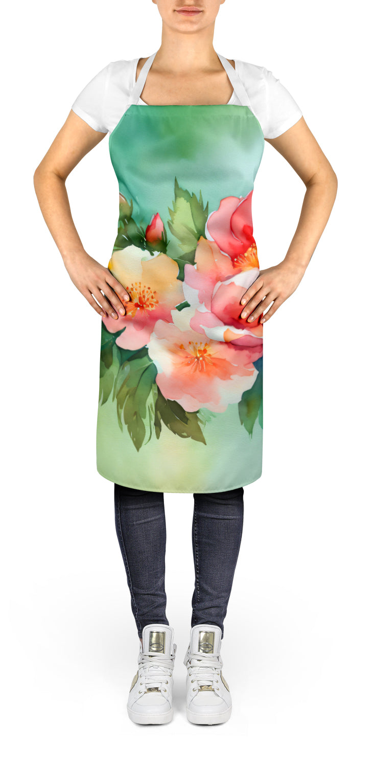 Georgia Cherokee Rose in Watercolor Apron