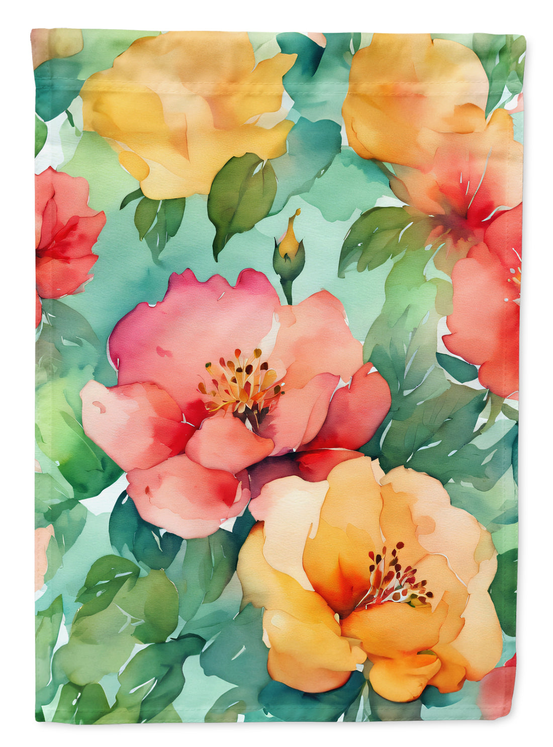 Buy this Georgia Cherokee Rose in Watercolor House Flag