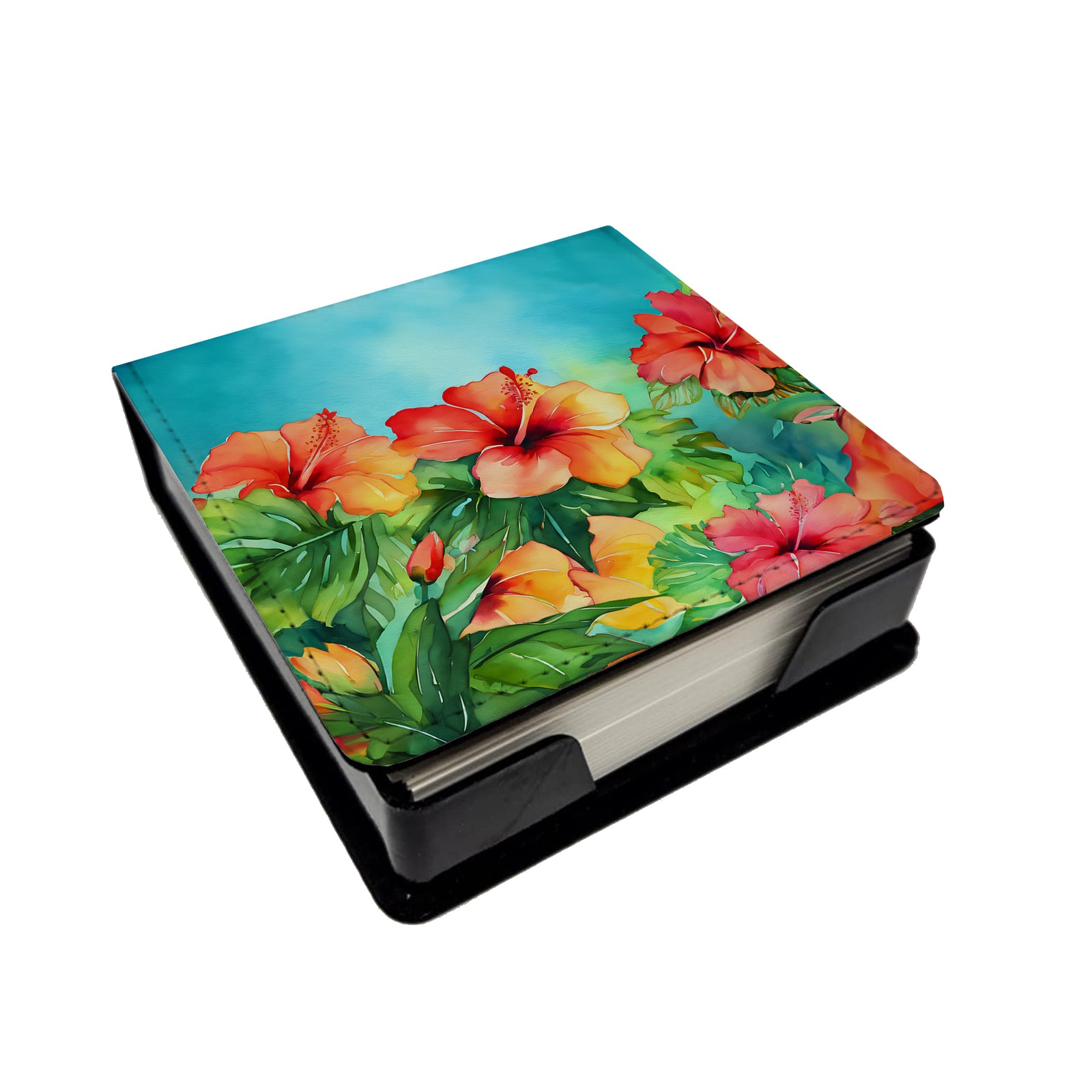 Buy this Hawaii Hawaiian Hibiscus in Watercolor PU Leather Note Paper Holder