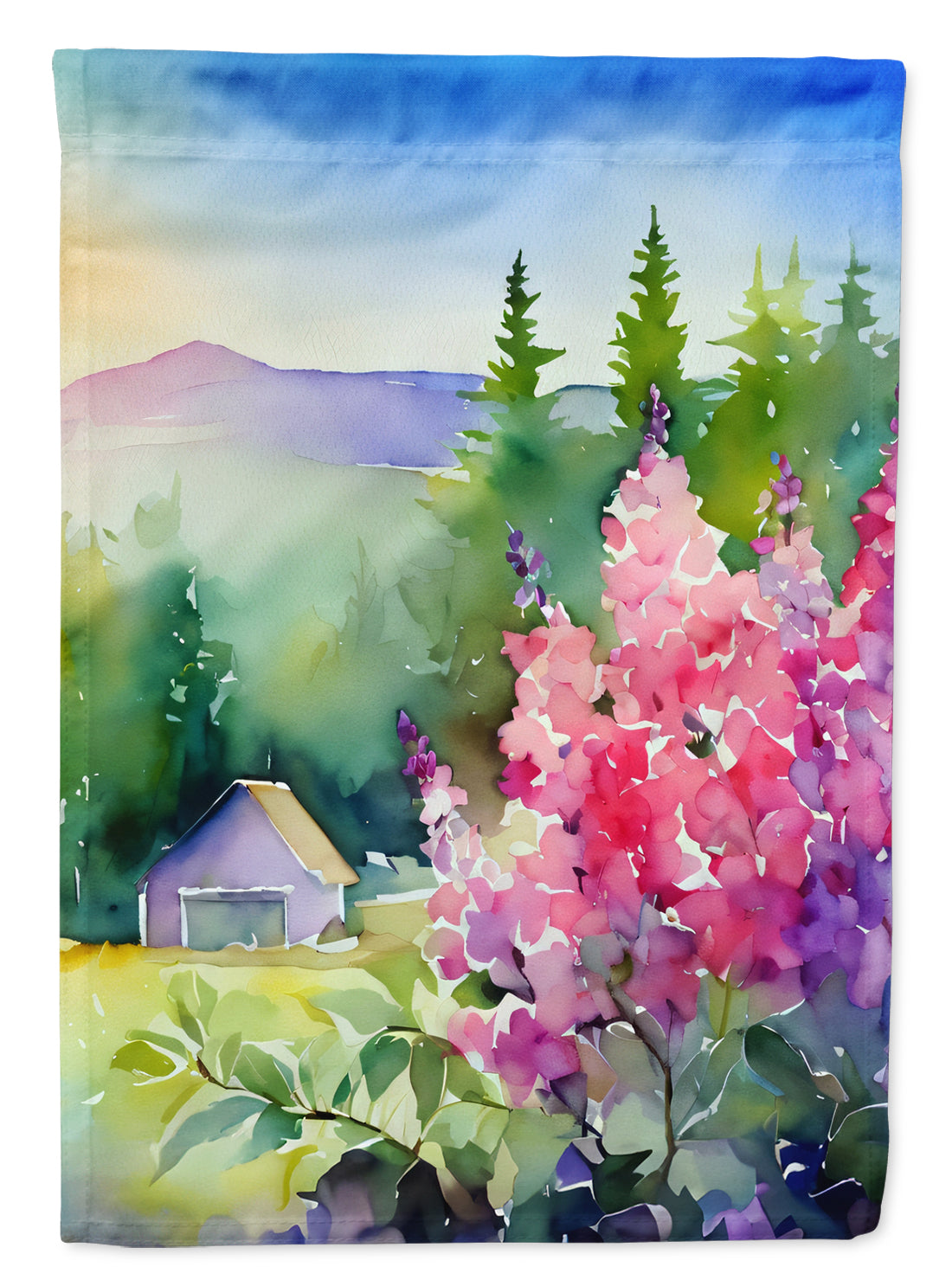 Buy this Idaho Syringa in Watercolor Garden Flag