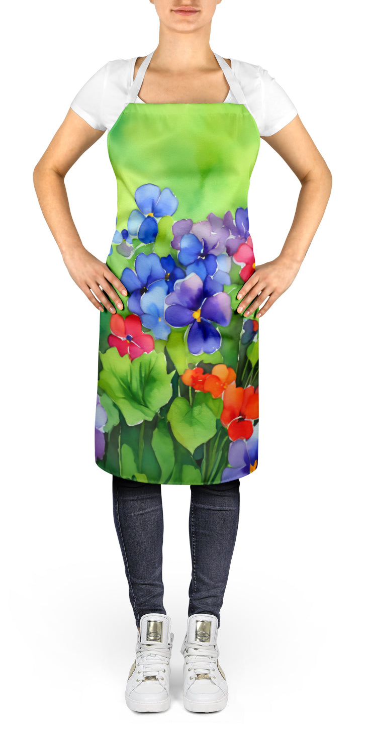 Buy this Illinois Violet in Watercolor Apron