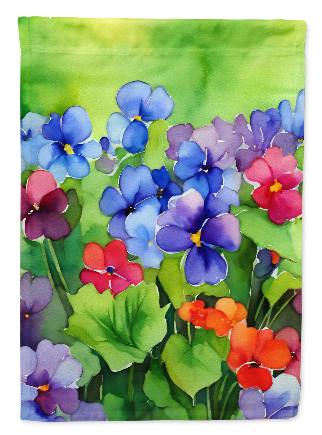 Buy this Illinois Violet in Watercolor House Flag