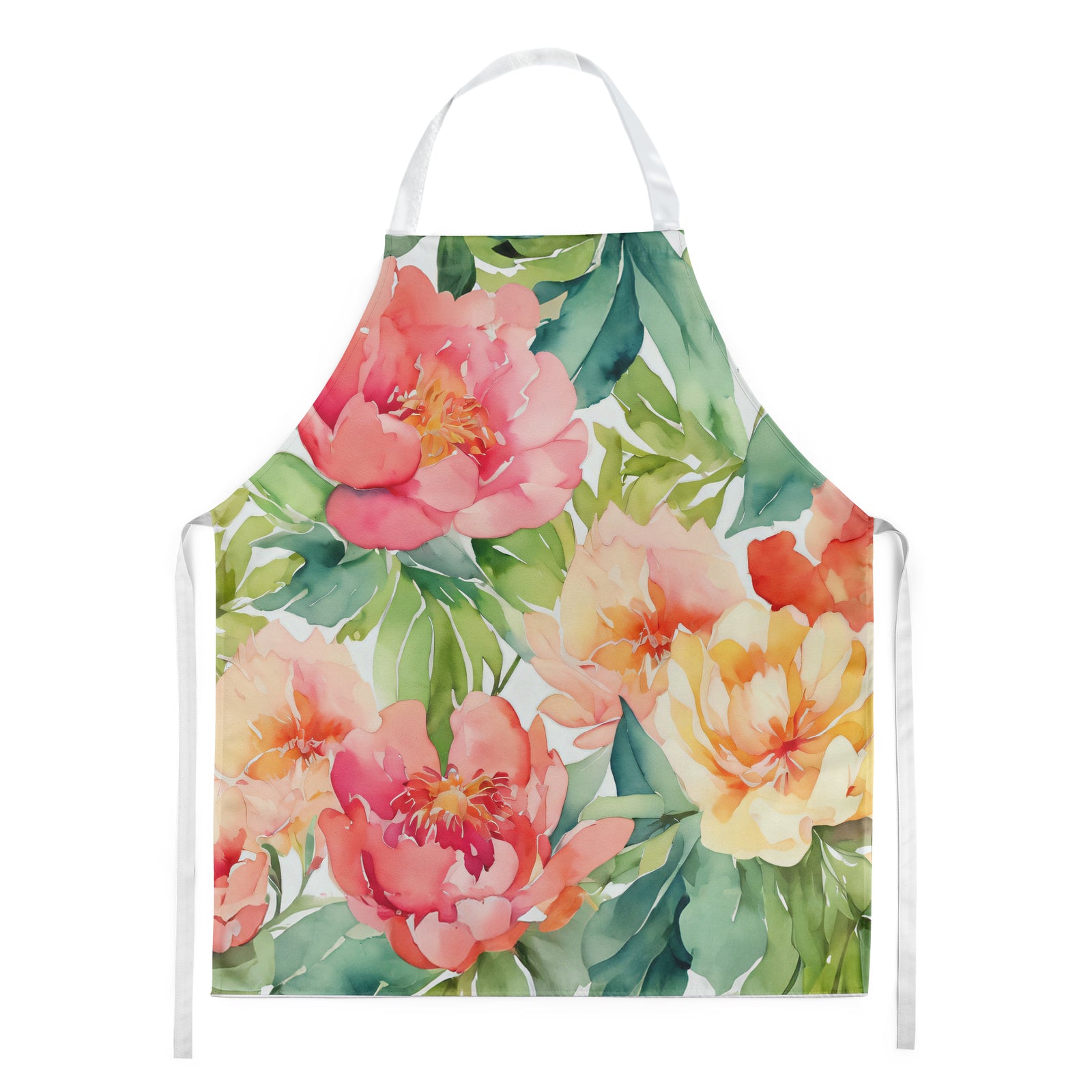 Buy this Indiana Peonies in Watercolor Apron