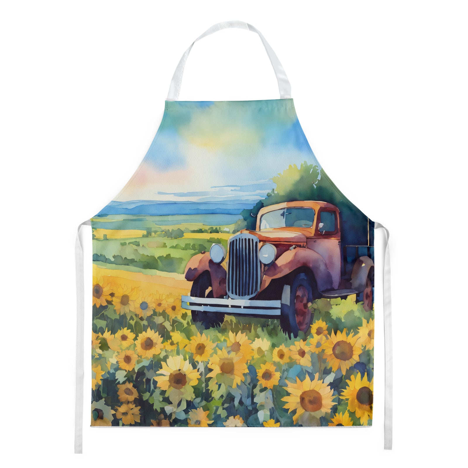 Buy this Kansas Sunflowers in Watercolor Apron