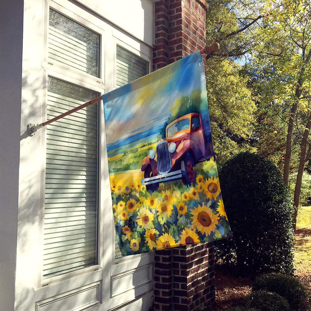 Buy this Kansas Sunflowers in Watercolor House Flag