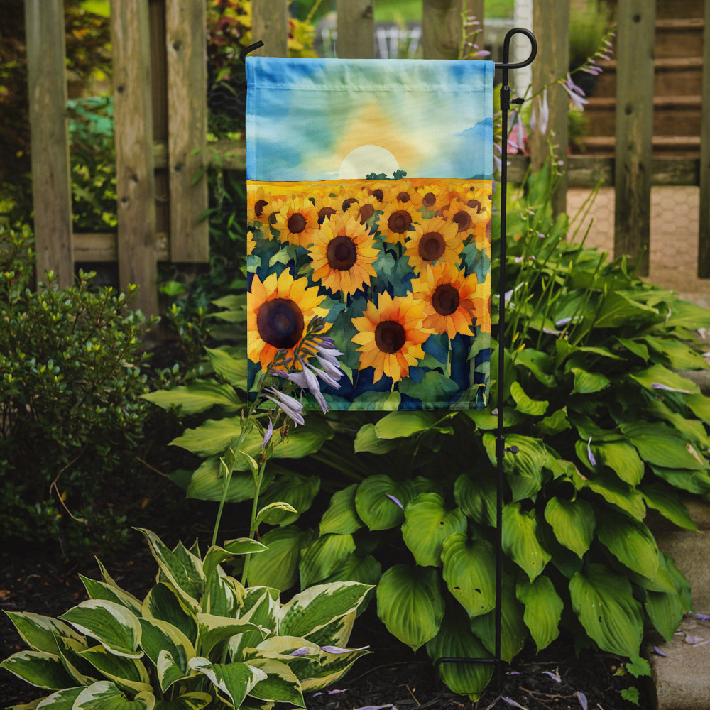 Buy this Kansas Sunflowers in Watercolor Garden Flag