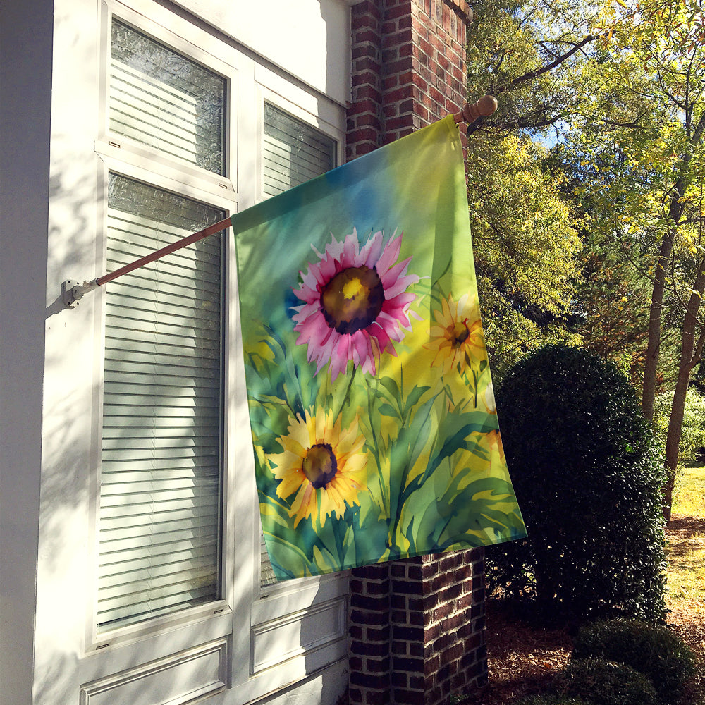 Kentucky Goldenrod in Watercolor House Flag