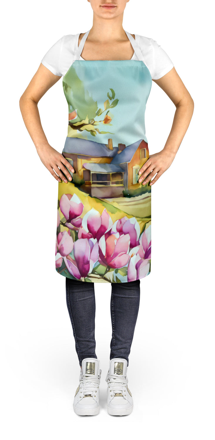 Louisiana Magnolias in Watercolor Apron