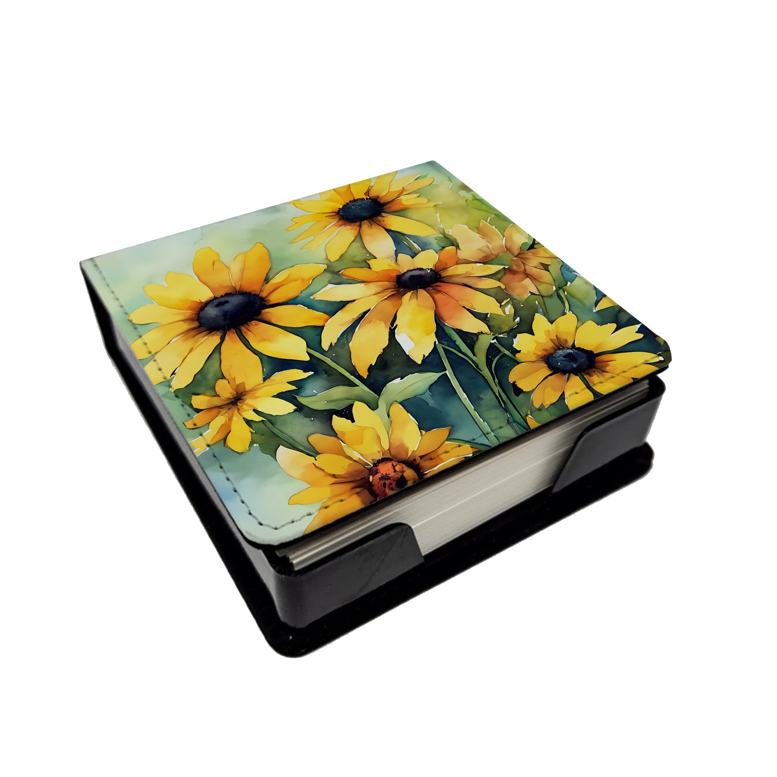 Buy this Maryland Black-Eyed Susans in Watercolor PU Leather Note Paper Holder