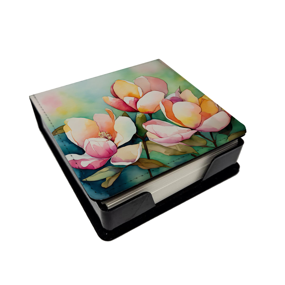 Buy this Mississippi Magnolia in Watercolor PU Leather Note Paper Holder