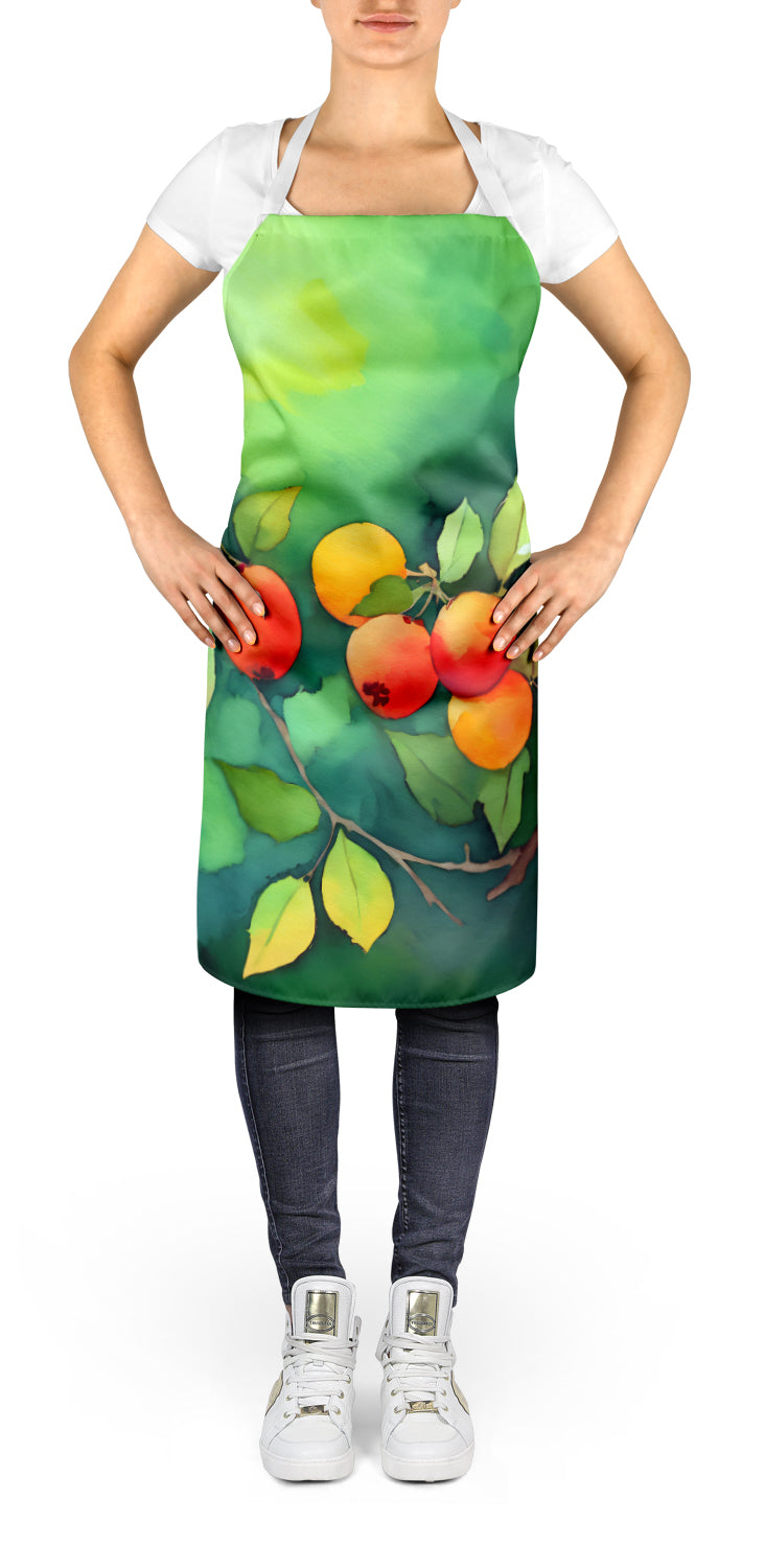 Missouri Hawthorns in Watercolor Apron