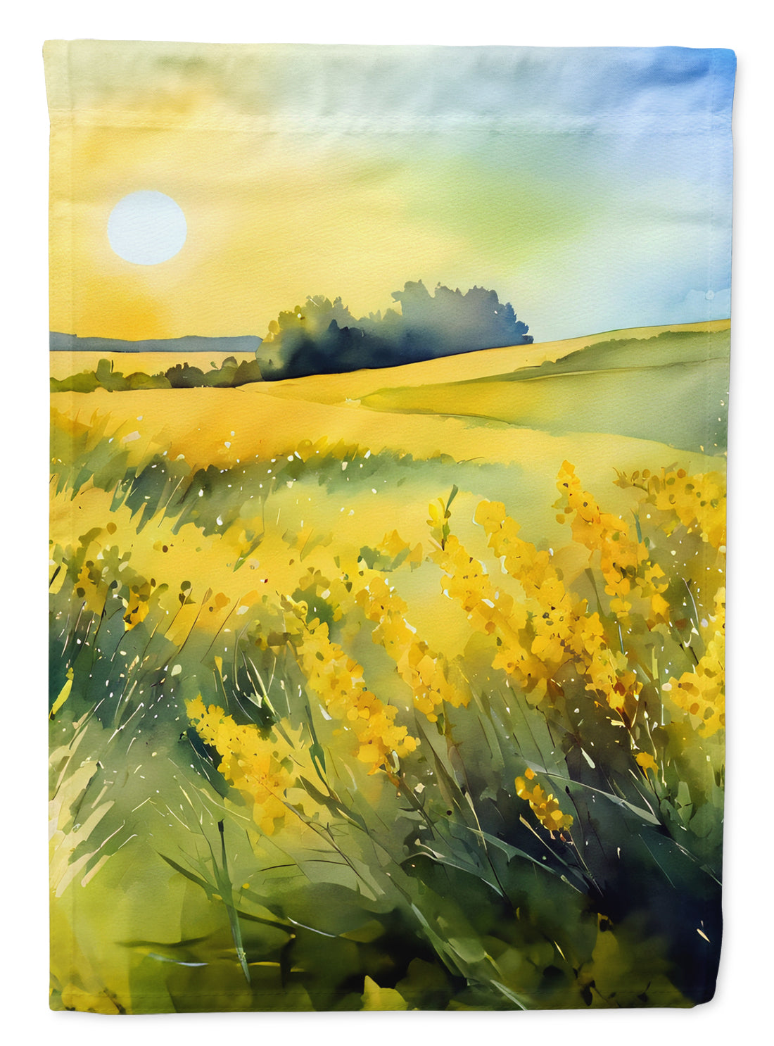 Buy this Nebraska Goldenrod in Watercolor Garden Flag