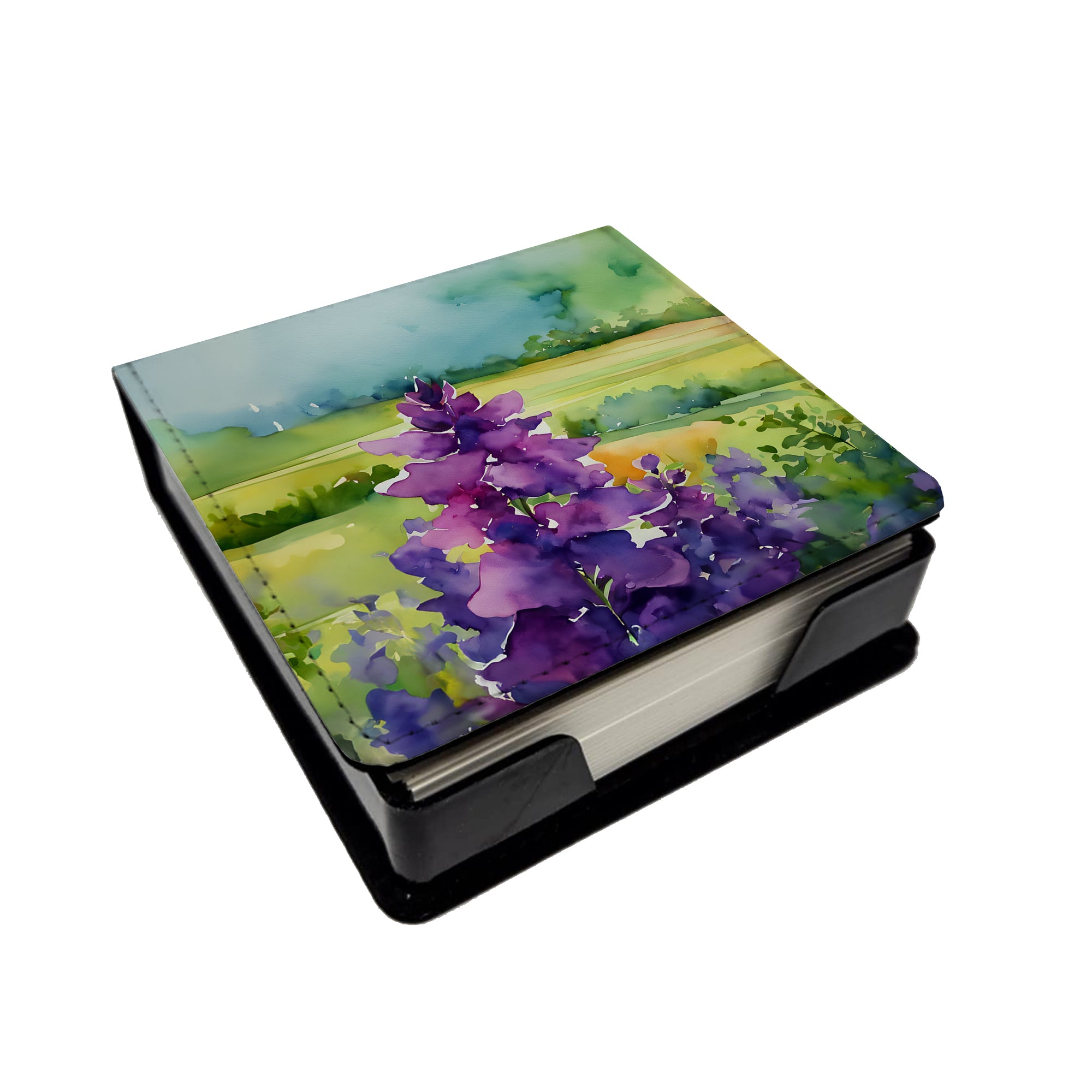 Buy this New Jersey Violet in Watercolor PU Leather Note Paper Holder