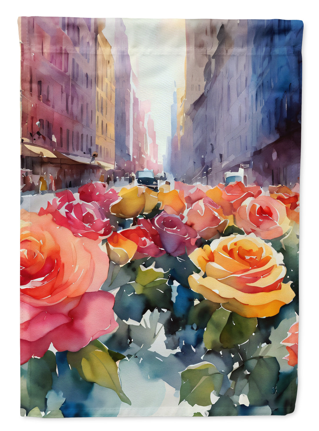 Buy this New York Roses in Watercolor House Flag