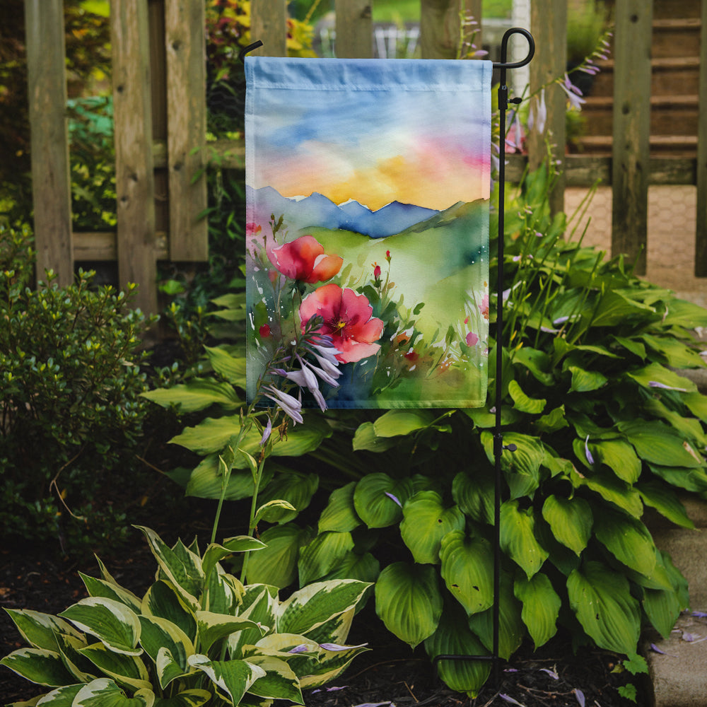 Buy this North Dakota Wild Prairie Roses in Watercolor Garden Flag