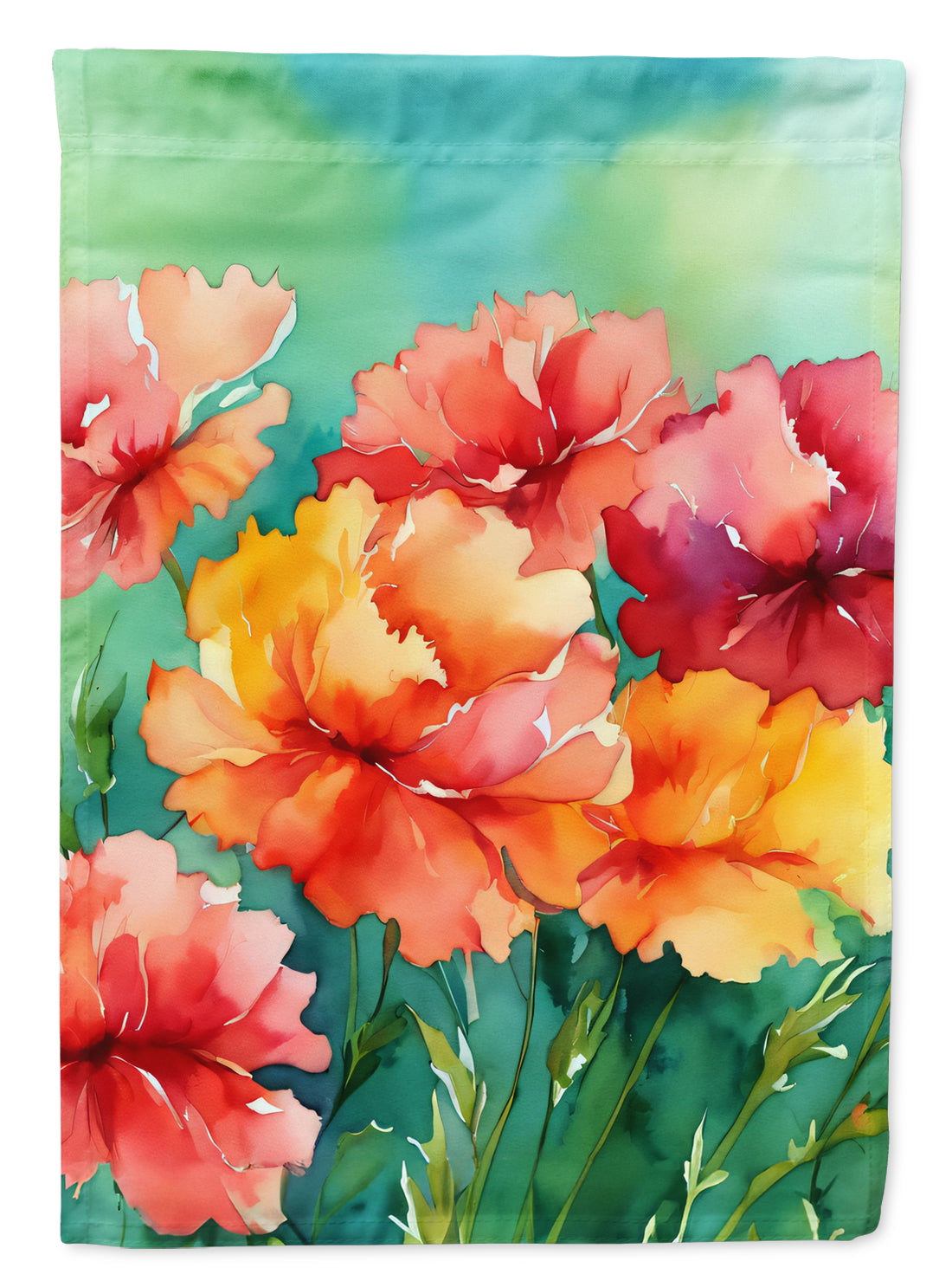 Buy this Ohio Scarlet Carnations in Watercolor House Flag