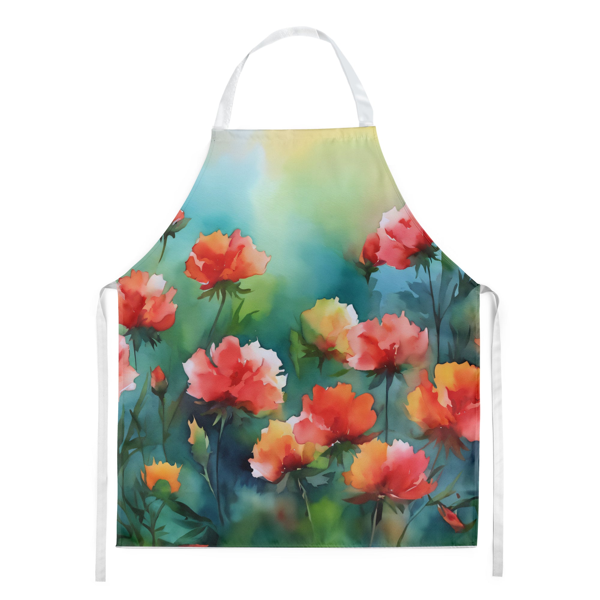 Buy this Ohio Scarlet Carnations in Watercolor Apron