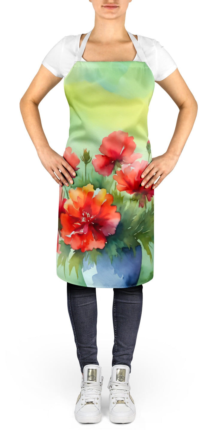 Buy this Ohio Scarlet Carnations in Watercolor Apron