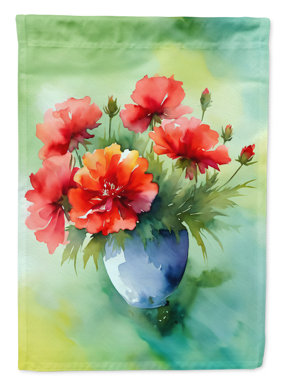 Buy this Ohio Scarlet Carnations in Watercolor House Flag