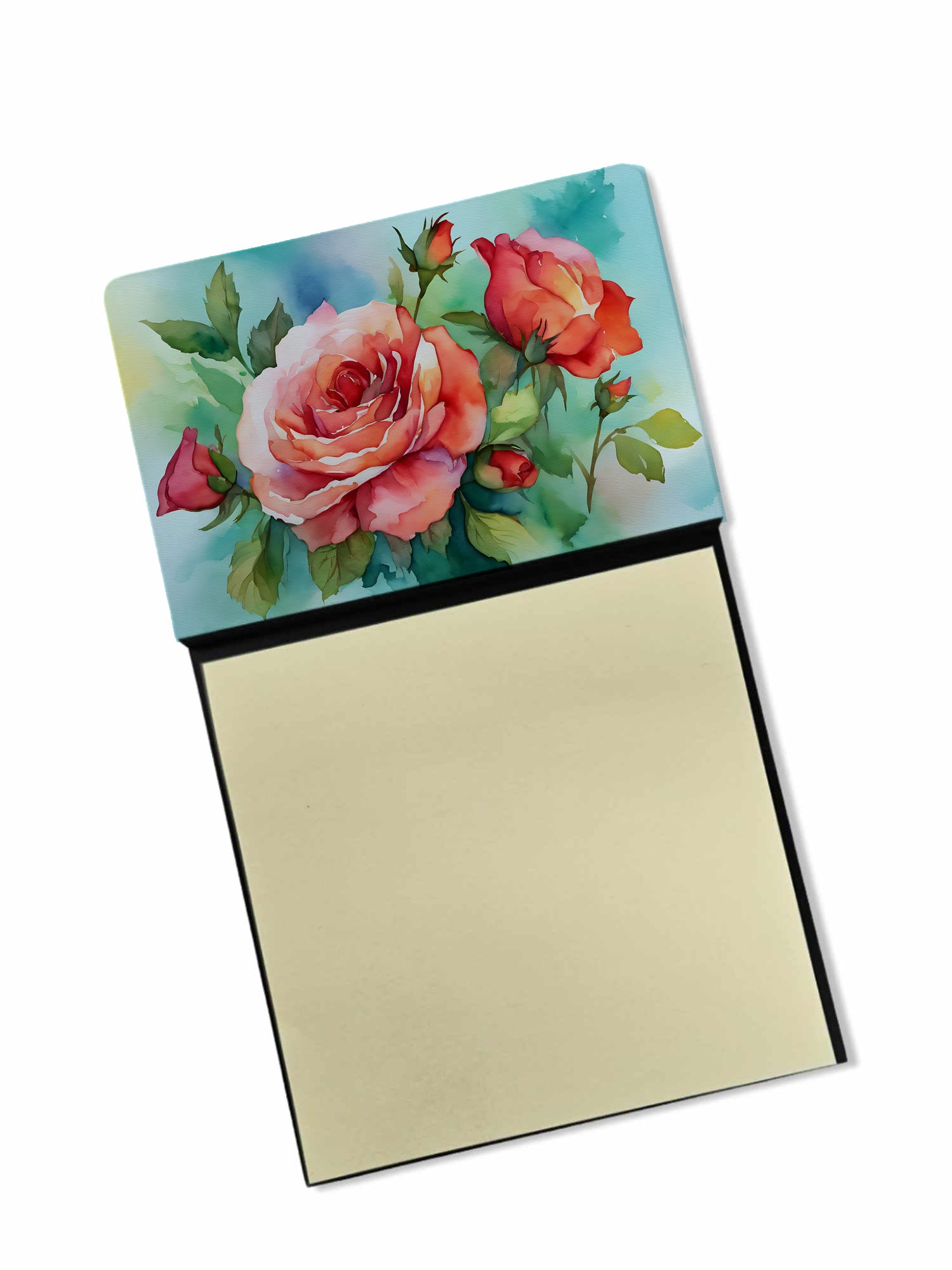 Buy this Oklahoma Roses in Watercolor Sticky Note Holder