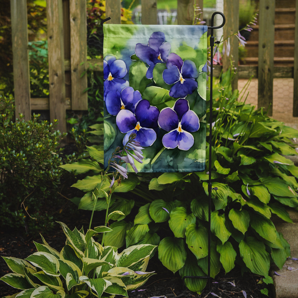 Buy this Rhode Island Violets in Watercolor Garden Flag