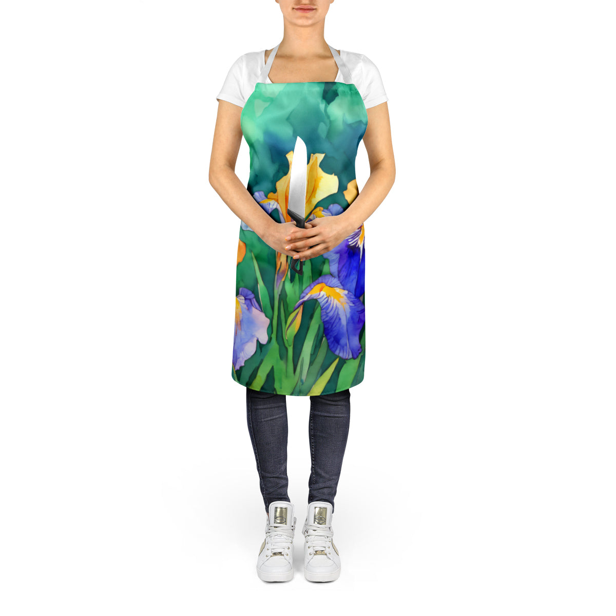 Tennessee Iris in Watercolor Apron