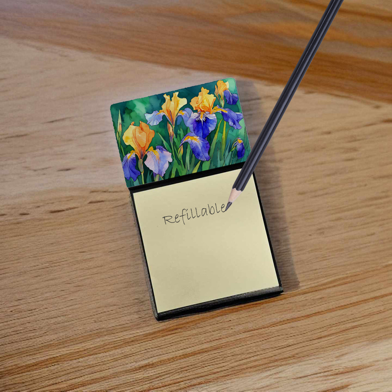 Buy this Tennessee Iris in Watercolor Sticky Note Holder