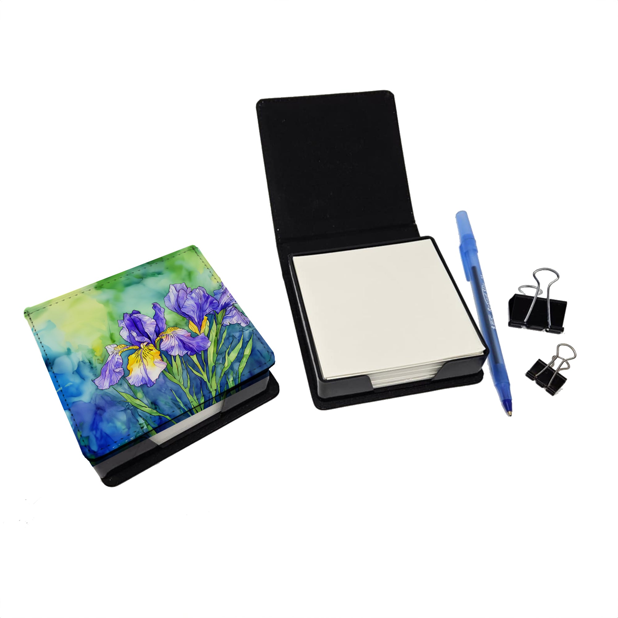 Buy this Tennessee Iris in Watercolor PU Leather Note Paper Holder